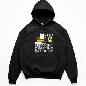 Midnight Drafting Society Hoodie | CAD Tech | CADShirts