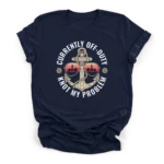 Vintage illustration of a fouled maritime anchor with aviator sunglasses reflecting an offshore drillship and off-duty text on a Premium T-Shirt.