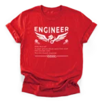 Vector graphic of winged piston and wrench with a funny engineer dictionary definition on a Classic T-Shirt.