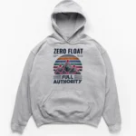 Retro distressed graphic Hoodie with slogan "Zero Float Full Authority" and CPM network diagram forming mountains.