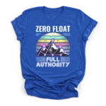 Retro distressed graphic Premium T-Shirt with slogan "Zero Float Full Authority" and CPM network diagram forming mountains.