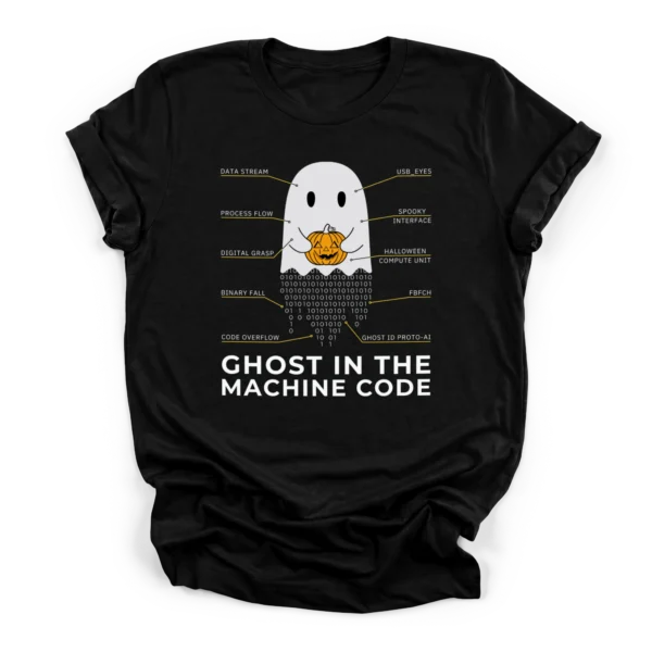 Binary Ghost Programmer Shirt | IT Professional Gift | CADShirts