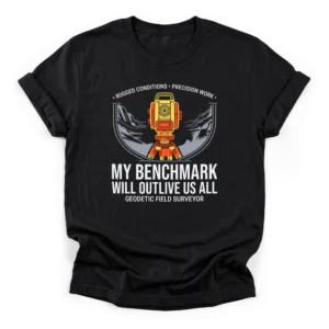 Retro Badge Field Surveyor T-Shirt | Topo Map | CADShirts