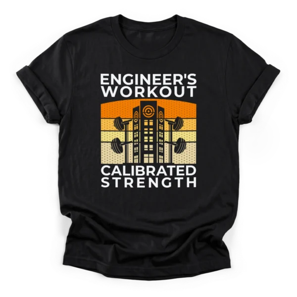 Skyscraper Workout Engineer T-Shirt | Gym Lift | CADShirts