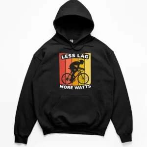 Cyclist Less Lag More Watts Hoodie | Bike Gift | CADShirts