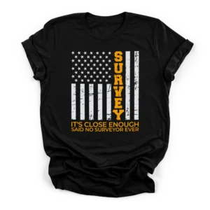 Vertical Flag Civil Surveyor Shirt | Land Survey | CADShirts