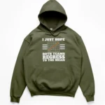 Distressed graphic of a scatter plot and text reading I just hope both teams regress to the mean on a Hoodie.