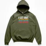 Retro collegiate block text reading I Let Out The Magic Smoke And All I Got Was This Degree on a Hoodie.