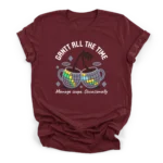 Vintage distressed graphic of two coffee mugs resembling cherries with Gantt chart patterns and Gantt All The Time text on a Premium T-Shirt.