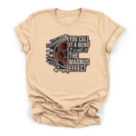 Vintage distressed half soccer ball with fluid dynamics drag lines and text YOU CALL IT A BEND I call it THE MAGNUS EFFECT on a Premium T-Shirt.