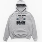 Distressed graphic of a scatter plot and text reading I just hope both teams regress to the mean on a Hoodie.