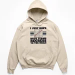 Distressed graphic of a scatter plot and text reading I just hope both teams regress to the mean on a Hoodie.
